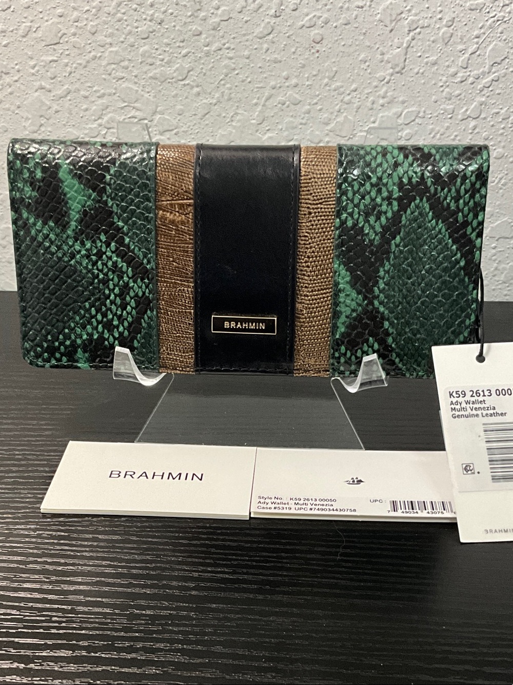 Brahmin Ady MULTI VENEZIA Snake & Lizard Print & Smooth Leather Wallet